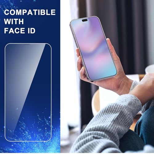 ImpactStrong 3-Pack Shatterproof Tempered Glass Screen Protector for iPhone 15 Pro [Easy Installation Frame] [Bubble Free] [9H Hardness] [Full Coverage] Case Friendly, 6.1 Inch - size: iPhone 15 Pro