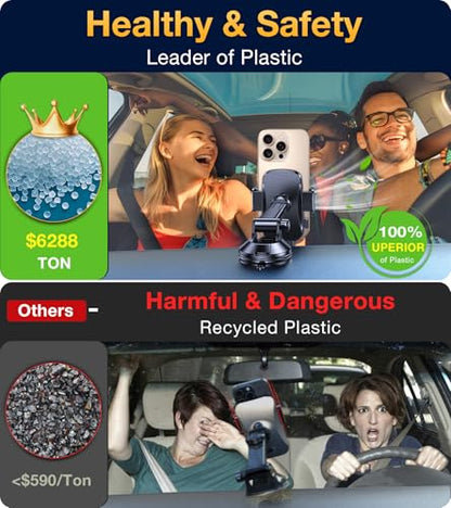 Romuto Phone Holders for Your Car Phone Holder Mount【90+LBS Suction Cup】 - color: Dark Black