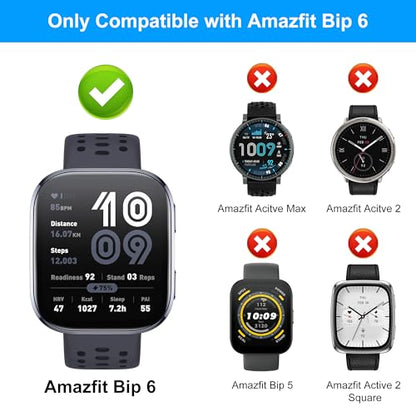 8 Pack Screen Protector for Amazfit Bip 6, Soft TPU Self-Healing Bubble Free Anti-Scratch HD Clear Touch Sensitive Protective Film Compatible with Amazfit Bip 6 - size: For Bip 6