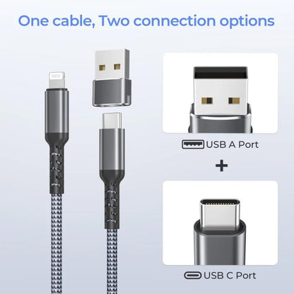 Elebase for Old iPhone 13 USB Car Charger Cable 3.3FT with Adapter - color: Straight-Gray, size: 3.3 FT