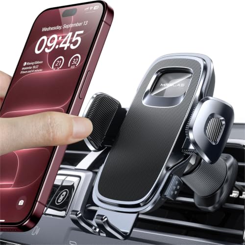 2026 Upgraded Air Vent Phone Mount for Car with New Metal Hook Clip, Handy - color: Black Grey
