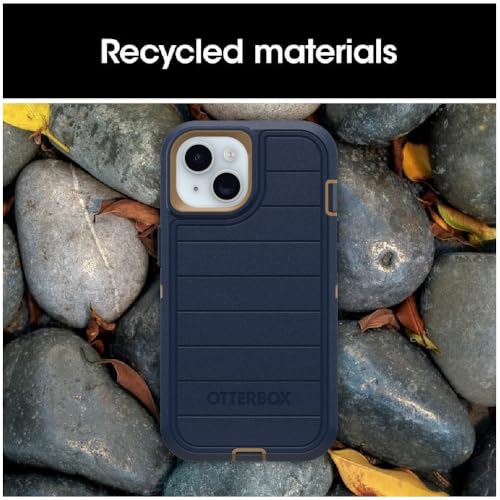 OtterBox iPhone 17e & iPhone 16e (Only) - Defender Series Case - Blue Suede Shoes - Screenless - Rugged & Durable - with Port Protection - Holster Clip Includes - Microbial Defense Protection - color: Blue Suede Shoes, style: Non-MagSafe