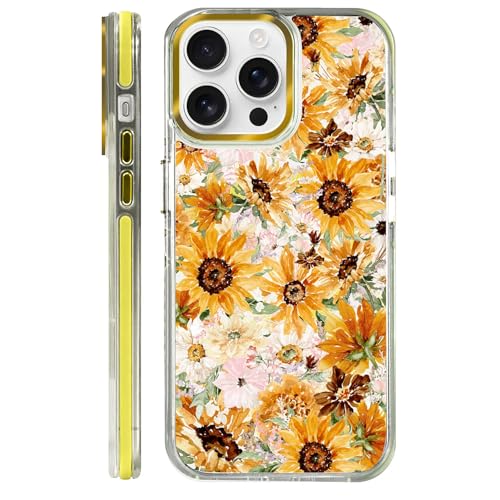 VisEnt Clear Case for iPhone 14 Pro Max, Magnetic Phone Case, Transparent Slim Cover, Military Grade Protection, Shockproof, Anti-Yellowing, Scratch Resistant, Vintage Sunflower Floral - color: Vintage Sunflower Floral, size: Iphone 14 Pro Max