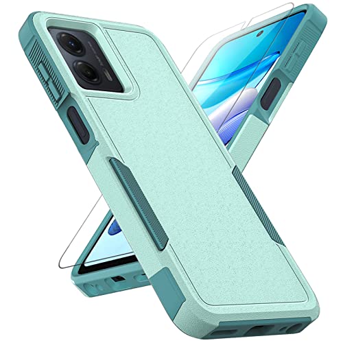for Moto G 5G 2023 / Moto G Power 5G 2023 Case: Dual Layer Protective Heavy Duty Cell Phone Cover Shockproof Rugged with Screen Protector - Military Protection - Motorola Moto G 5G 2023, Green - color: Mint Green (PC) + Mint Green (TPU), size: Moto G 5G 2