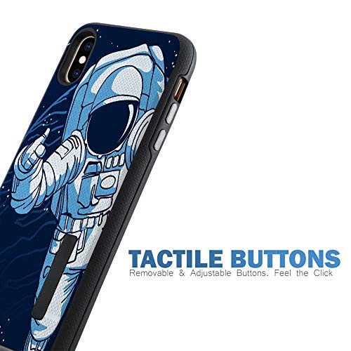 CasesOnDeck Case Compatible with [Apple iPhone X | iPhone Xs][Grip Tactical] iPhone Xs Hybrid Bump and Drop Protection Case Slim Fit Dual Layer Cover (Astronaut) - color: Astronaut