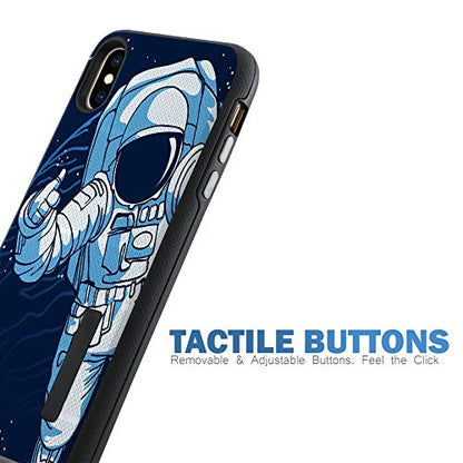 CasesOnDeck Case Compatible with [Apple iPhone X | iPhone Xs][Grip Tactical] iPhone Xs Hybrid Bump and Drop Protection Case Slim Fit Dual Layer Cover (Astronaut) - color: Astronaut