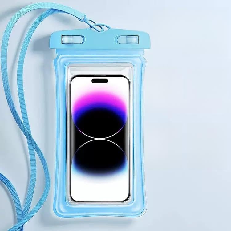 Waterproof Phone Pouch Case Easy Lock & Heavy Duty, IPX8 Water Proof Cell Phone Dry Bag for Beach, Protector for iPhone 17 16 15 14 13 12 11 Pro Max Plus Air, Galaxy S25, 4-7" Blue