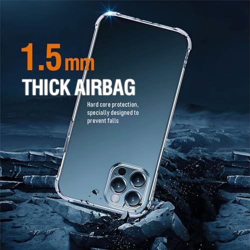 for iPhone 16 Pro Case,Anti-Yellowing,Military-Grade Drop Protection,Clear Slim Soft TPU,Airbag Shockproof Phone Case,2 Pcs - color: Clear for iphone 16 Pro