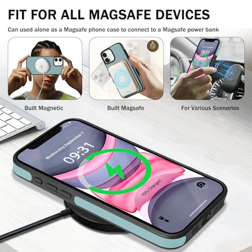 for iPhone 12 Wallet Case, 2-in-1 Detachable Phone Case, Card Holder RFID Blocking, Fashionable Faux Leather Card Slot & Folding Design (Blue 6.1'') - color: Blue, size: iPhone 12/12pro