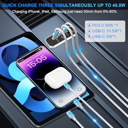2PCS 12V RV USB Outlet 3 Charging Ports Panel Wall Surface Mount - color: Silver, size: 2PCS
