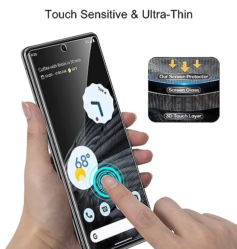 for Google Pixel 7 Pro Privacy Screen Protector, [Case Friendly] [Anti-Scratch] Flexible TPU Film for Pixel 7 Pro (6.7"), Full Adhesive, No Bubble, Touch Sensitive, 3D Curve Fit