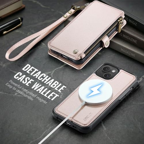 for iPhone 14 Plus - Phone Case Wallet Magnetic, Champagne Gold - color: Champagne Gold, size: iPhone 14 Plus