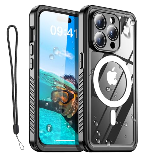 AICase iPhone 14 Pro Max Case Waterproof with MagSafe Clear Snowproof,Dustproof and Shockproof,IP68 Certified Full Body 360 Protection Fully Sealed Underwater Cover for iPhone 14 Pro Max 6.7" - color: iphone 14 Pro Max Waterproof Case