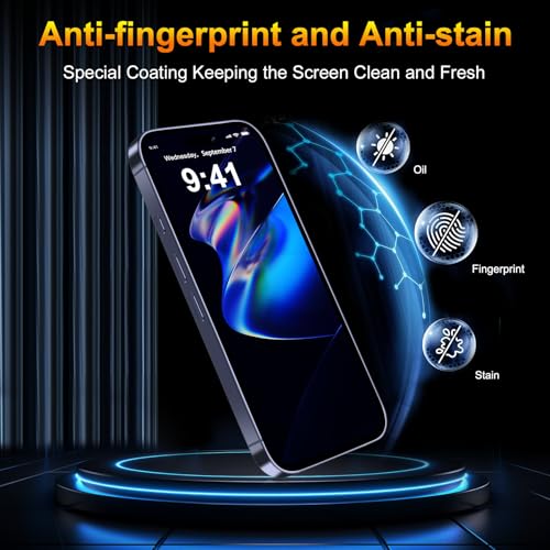 QsmQam 3 Pack Screen Protector for iPhone 17 Pro 6.3 Inch + 1 Pack Individual Camera Lens Protector, Ultra HD Tempered Glass, Military Grade Shatterproof, Case Friendly [with Installation Frame] - size: iPhone 17 Pro