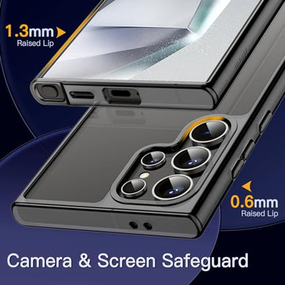 JETech Case for Samsung Galaxy S24 Ultra 5G, Non-Yellowing Shockproof Bumper Protective Phone Cover, Anti-Scratch Hard PC Back (Black) - color: Black, size: Galaxy S24 Ultra