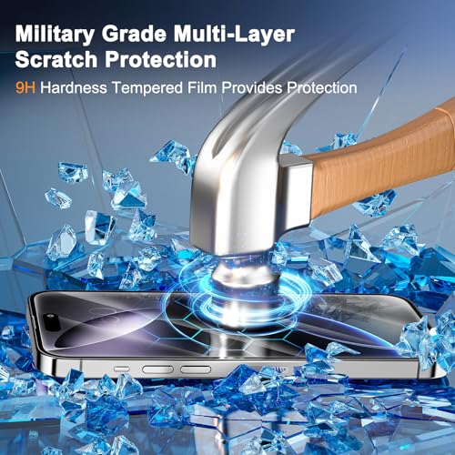 SIBEITU 3+3 Pack Screen Protector for iPhone 16 Pro 6.3 Inch Tempered Glass | 3 Pack Screen + 3 Pack Camera Lens Protector, 6.3 Inch HD Clear 9H Hardness, Scratch Resistant, Case Friendly - size: iPhone 16 Pro 6.3"