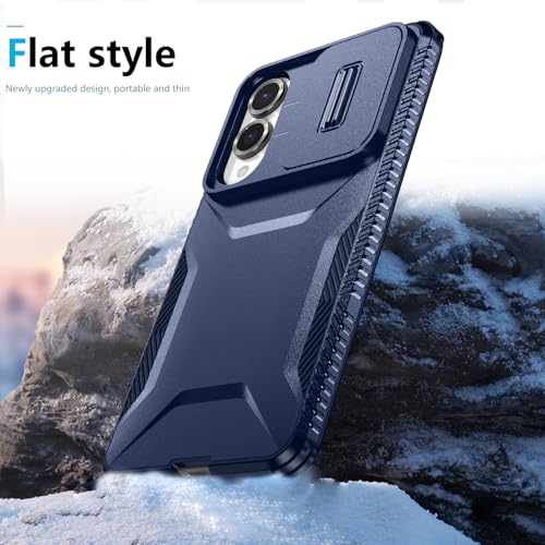 Asuwish Phone Case for Samsung Galaxy S25 Edge 5G with Screen Protector and Slide Camera Cover Rugged Hybrid Shockproof Protective Cell Accessories S25Edge 25S S 25 25Edge 6.66 2025 Women Men Blue - color: Blue