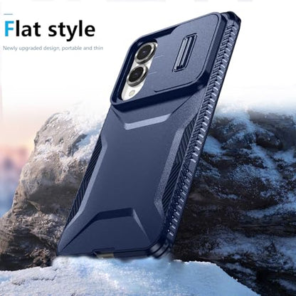 Asuwish Phone Case for Samsung Galaxy S25 Edge 5G with Screen Protector and Slide Camera Cover Rugged Hybrid Shockproof Protective Cell Accessories S25Edge 25S S 25 25Edge 6.66 2025 Women Men Blue - color: Blue