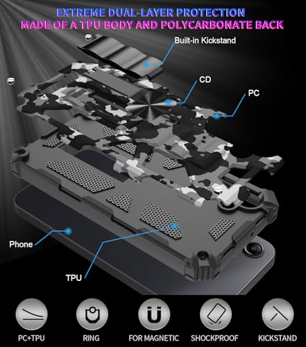 for Samsung Galaxy A57 5G Case Camo Phone Case, Black - color: Black, size: Samsung Galaxy A57 5G