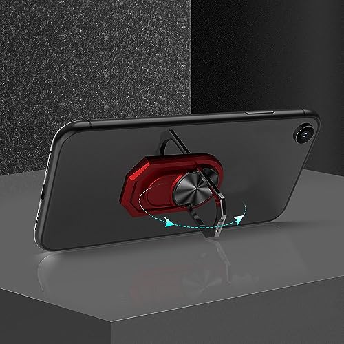 for BLU G64 Ring Holder Phone Case with Screen Protector -Blue | Slim Flexible TPU & 360 Rotating Ring Holder Kickstand Protective Silicone Rubber Case for BLU G64 G1010WW (6.8" SmartPhone) - color: blue