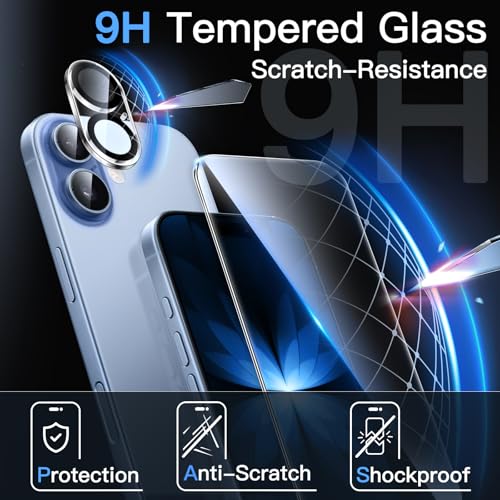 JETech Screen Protector for iPhone 17, 2+2 Pack - size: iPhone 17