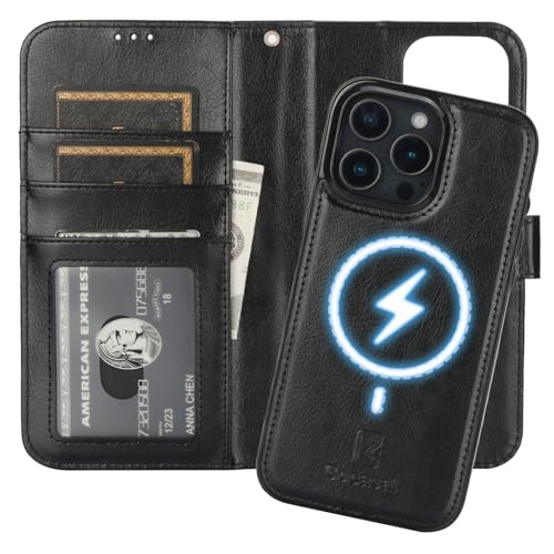 Bocasal for MagSafe Wallet Case Card Holder for iPhone 16 Pro Max Black - color: Black for MagSafe