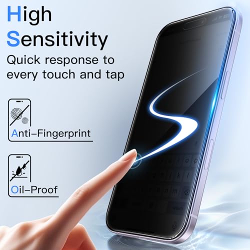 JETech 360° Privacy Screen Protector for iPhone 17, 2-Pack - size: iPhone 17