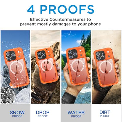 AICase Waterproof Case for iPhone 17 Pro Max+MagSafe Clear Water Proof Snowproof/Dustproof/Shockproof,IP68 Certified 360 Full Body Protection Fully Sealed Underwater for iPhone 17 Pro Max_98 - size: iphone 17 Pro Max