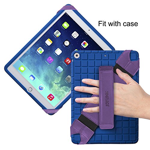 Universal Tablet Hand Strap Holder, Joylink 360 Degrees Swivel Leather Handle Grip with Elastic Belt, Secure & Portable for 7.9" Tablets (Samsung Asus Acer Google Kindle iPad Mini), Purple - color: Purple
