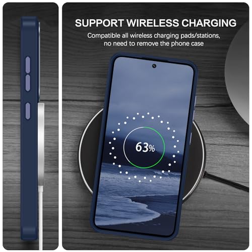 BENTOBEN Magnetic for Samsung Galaxy S24 Plus Case [Compatible with Magsafe] Translucent Matte Slim Thin Shockproof Anti-Yellow Women Men Protective Phone Cover for Galaxy S24 Plus 6.7", Navy Blue - color: Navy Blue