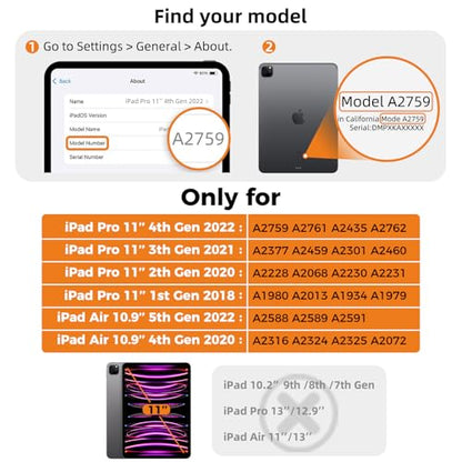 2 Pack Screen Protector for iPad Pro 11 inch (4th/3rd/2nd/1st Gen) & iPad Air 10.9 inch (5th/4th Gen),iPad Tempered Glass with Installation Tray, Sensitive Touch, Anti-Scratch, Easy Install - size: iPad Pro 11" 4th 3rd 2nd 1st/Air 10.9" 5th 4th