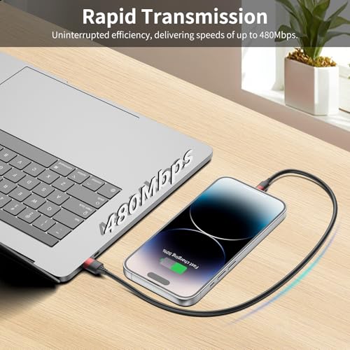 Vienceen 6 Inch iPhone Charger Cord, MFi Certified Short USB to Lightning Cable for Power Bank, 2 Pack Charging Cable 0.5 ft for iPhone 14/13/12, AirPods - size: 0.5 FT