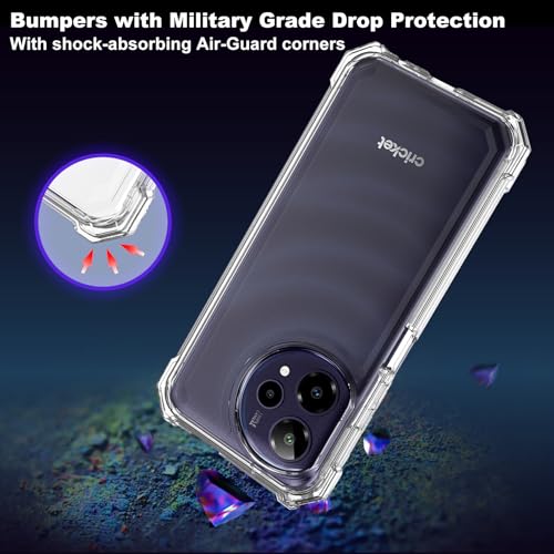 Ailiber for Cricket Icon Plus 2026 Case, AT&T Verge 2 Phone Case Slim-Clear | Screen Protector. Transparent Anti-Yellowing Soft Silicone, Thin Lifeproof Bumper Heavy Duty Full Body Hard Protective Cover - color: Clear