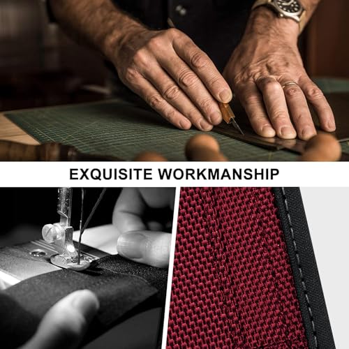 ykooe Cell Phone Pouch Nylon Belt Holster Case Compatible with iPhone 17 16 15 14 13 12 11 & Pro Models, Samsung Galaxy S20 S21 S22 S23 S24 S25, Red–L - color: Red, size: L