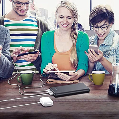 Portable Charger 36800mAh Power Bank,PD Fast Charging USB C External Battery Pack,4 Outputs 2 Inputs Travel Essentials Portable Phone Charger for iPhone 17/16/15/14/13/12,Galaxy S24 Android Phone etc - color: Black