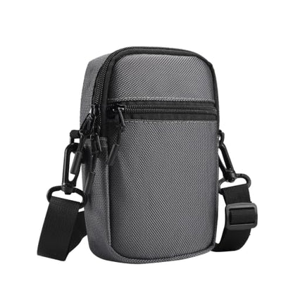 Multi-Functional Cell Phone Belt Holster, Water Repellent Nylon Crossbody Waist Bag Fits 7.2 Inch Phones, 4 Ways Wear Shoulder Hand Wrist Carry Pouch for Outdoor Travel Hiking(Grey) - color: Grey