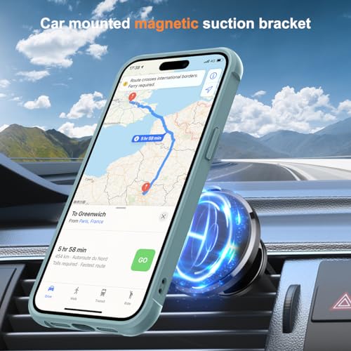 SKYLMW Compatible with iPhone 15 Plus Case with Stand,Blue | iPhone 15 Plus Phone Case 6.7",Magnetic Ring Stand,Compatible with MagSafe,Military-Grade Plustection,Great Grip Feeling - color: Blue, size: Iphone 15 Plus
