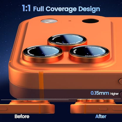 CACOE Camera Lens Protector for iPhone 14/15/16/17 Pro/Pro Max Cover - color: Orange