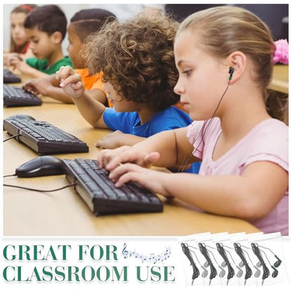 Kanayu 100 Pack Wired Earbuds Bulk for Classroom, No Mic 3.5mm, Green - color: Green