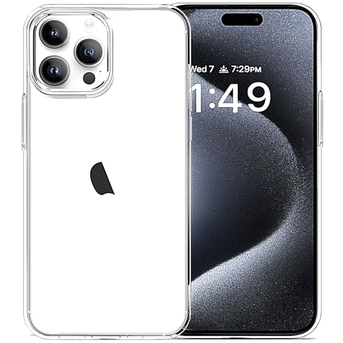 JJGoo Compatible with iPhone 15 Pro Case Clear, Soft Clear Fiexible TPU Phone Cases, Shockproof Transparent Bumper Cover Slim Thin Phone Case - color: Clear