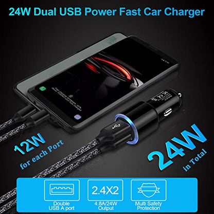 Car Charger Fast Charge, 3Pack Rapid Car Phone Charger Cigarette Lighter