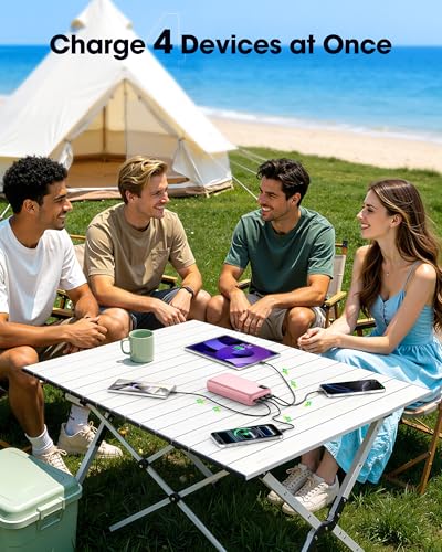 Portable Charger Power Bank 50000mAh Fast Charging Battery Bank - color: Pink