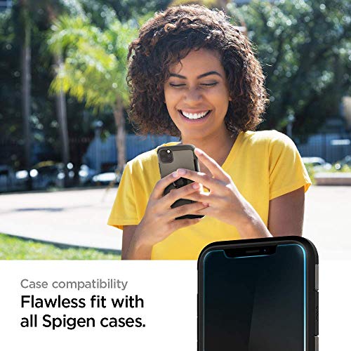 Spigen GlasTR EZ FIT Screen Protector for iPhone 11 Pro Max/XS Max (6.5) | 9H+ tempered glass, Scratch resistance, auto-align tray, Lab-tested 100% clarity, Original touch, Case-friendly, 2 Pack - size: iPhone 11 Pro Max / iPhone XS Max