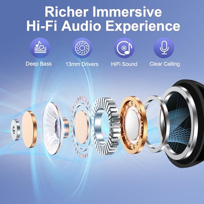 Wireless Earbuds Bluetooth Headphones for Samsung Galaxy S26 S25 Ultra S24 - color: Black