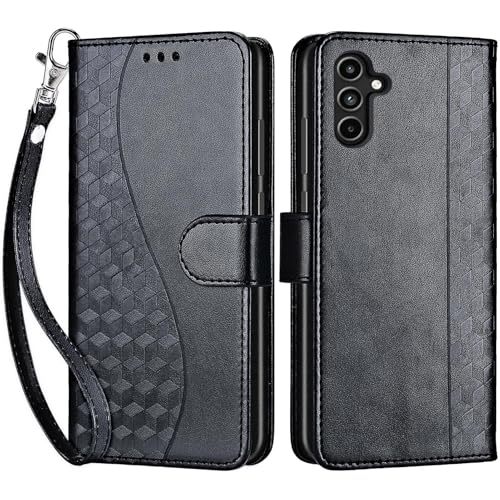 for Samsung Galaxy A15 5G Wallet case, Black | 3 Card Holders, Kickstand, Shockproof TPU Shell, PU Leather, Magnetic Closure, Protective Flip Folio Cover, Women - color: 3