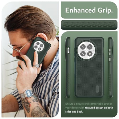 TUDIA MergeGrip for OnePlus 13 Case 5G (2025) - [Military Grade Drop Tested] Dual Layer Shockproof Slim Heavy Duty Tough Cover Phone Cases - Pine Green - color: Pine Green, size: Basic