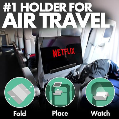 Flight Flap Airplane Phone Holder, Flexible Airplane Tablet Holder Travel - color: Gray, size: XL