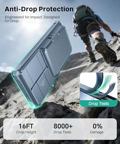 GolbinBox for Samsung Galaxy S26 Ultra Case with Wallet&Lock,Dragonfly Blue | Card Holder, Slide Camera Cover, Built-in Safety Lock & RFID Protection, Holds 4~5 Cards or Cash, S26 Ultra Wallet Case 6.9'' - color: Dragonfly Blue