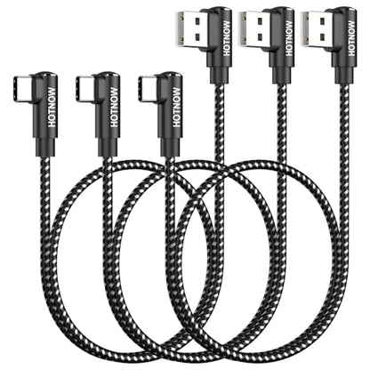 USB to USB C Cable 90 Degree 1.5FT 3Pack, Short Right Angle USB C Cable - color: Black, size: 1.5FT