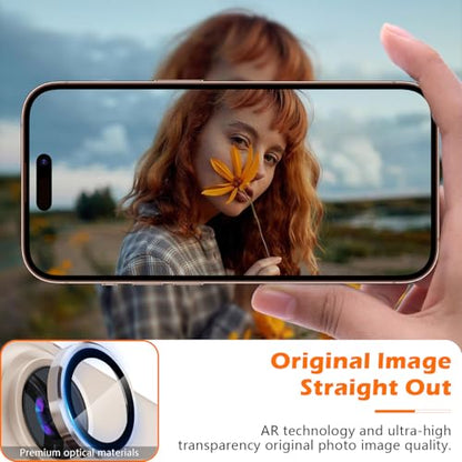 imluckies for iPhone 16 Pro - iPhone 16 Pro Max Camera Lens Protector, AR+AF Tempered Glass, 9H Ultra-Tough Metal Individual Lens Cover, HD Clear Camera Accessories, Case Friendly - Desert Titanium - color: Desert Titanium